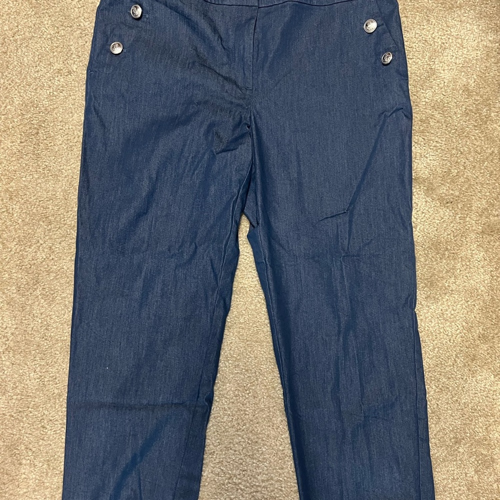 LOFT Navy Blue sailor style dress pants